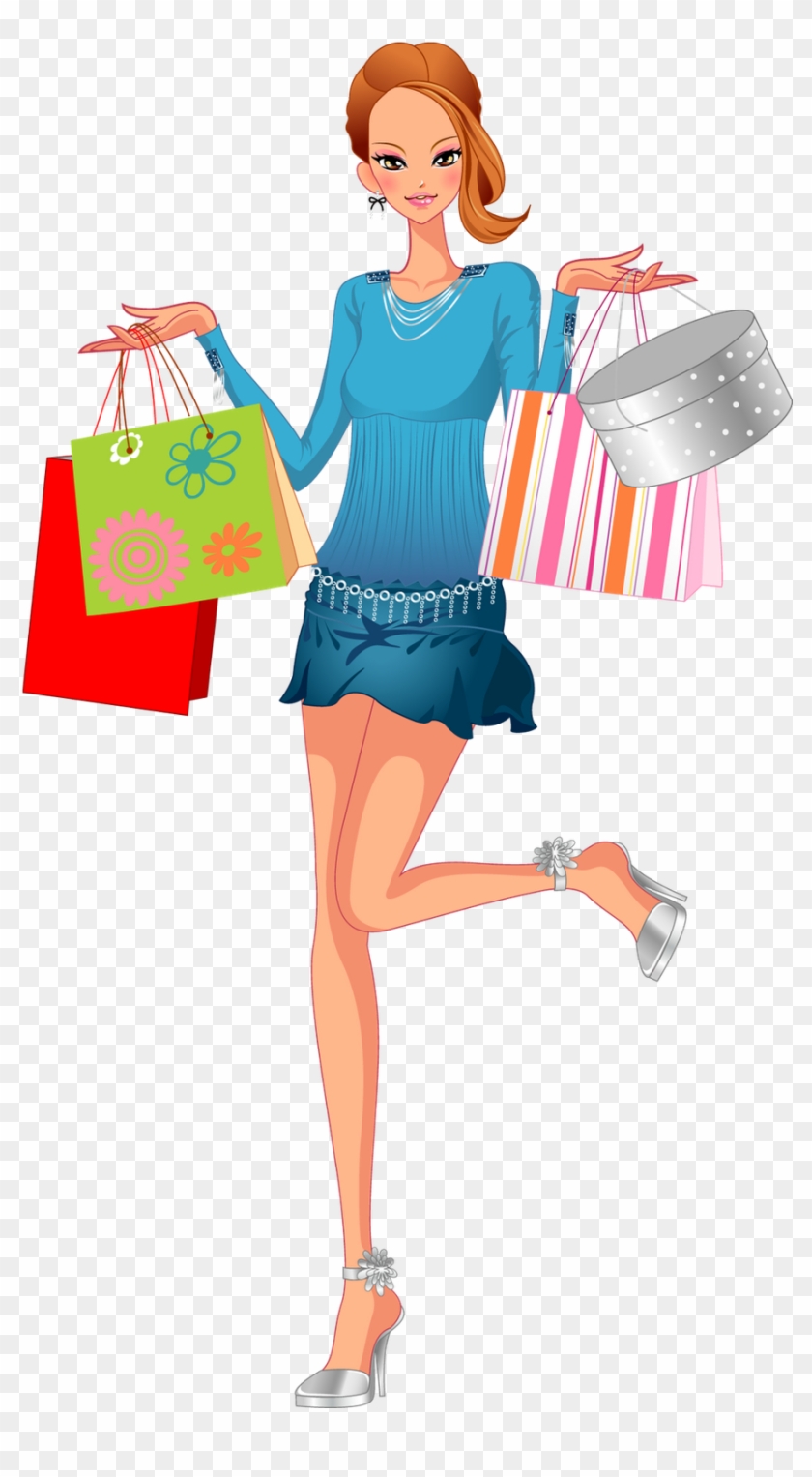 Fashion Shopping Woman Clip Art - Girls Shopping #1165738