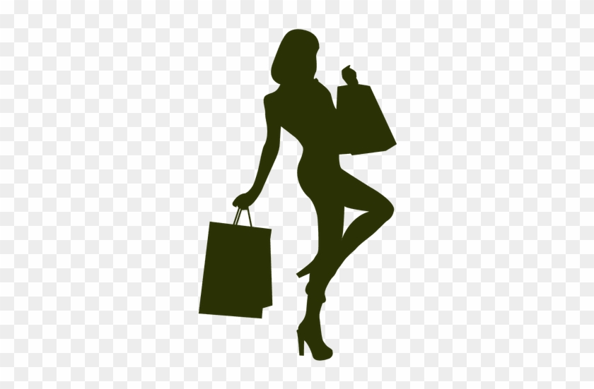 Shopping Girl Silhouette 3 Transparent Png - Shopping Silhouette #1165744