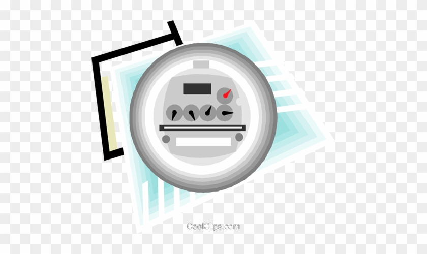 Hydro Or Energy Meter Royalty Free Vector Clip Art - Circle #1165803