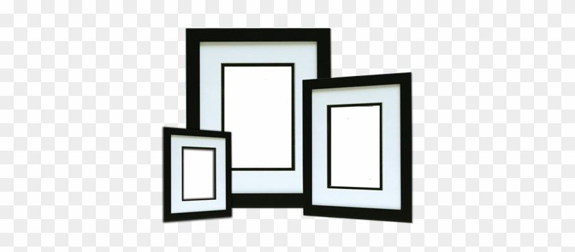 Simple Black Frame With Mount - Clip Art #1165806