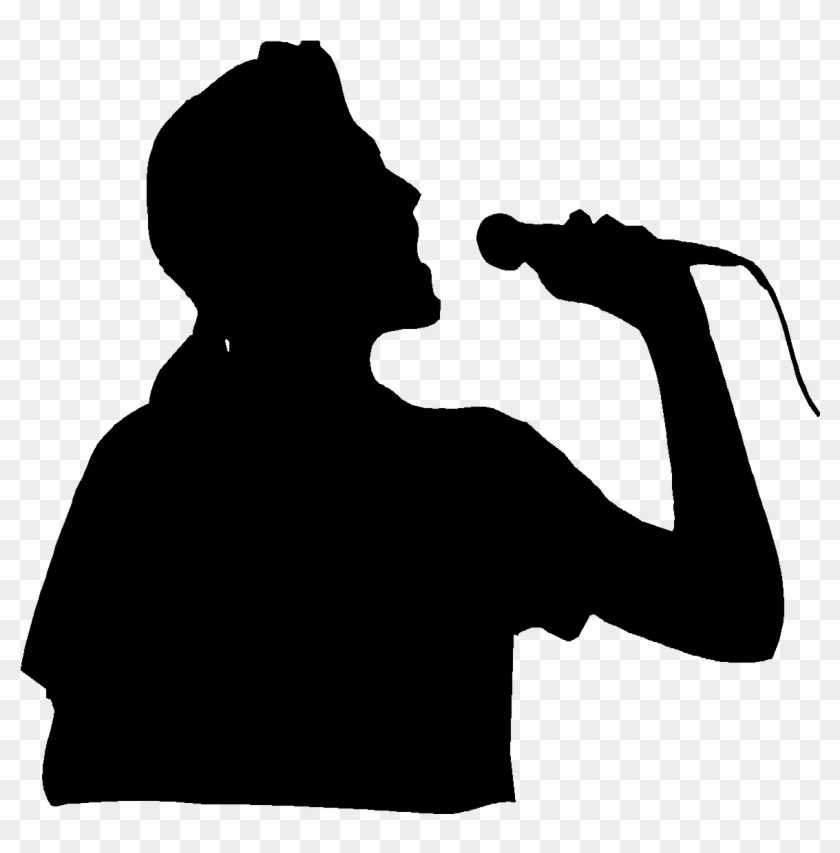 Singing Clipart - Microphone With Singer #1165858