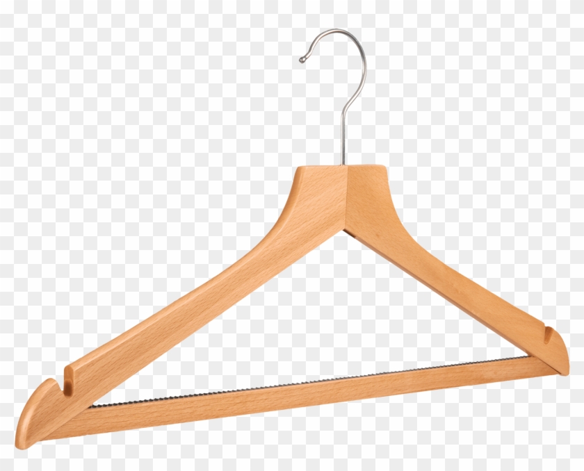 Wooden Clothes Hanger - Clothes Hanger Png #1165870