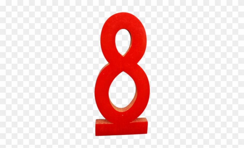 Red Bakelite Numeral 8 Number 1930s In Red Bakelite - Number #1165928