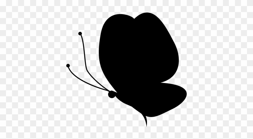Butterfly Silhouette Facing To Left Vector - Silueta De Mariposa Png #1166014