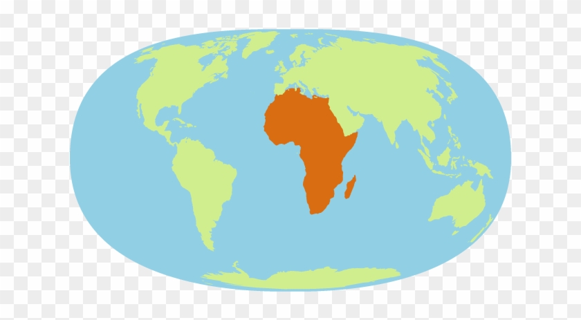World Map With Africa Highlighted - World Map #1166286