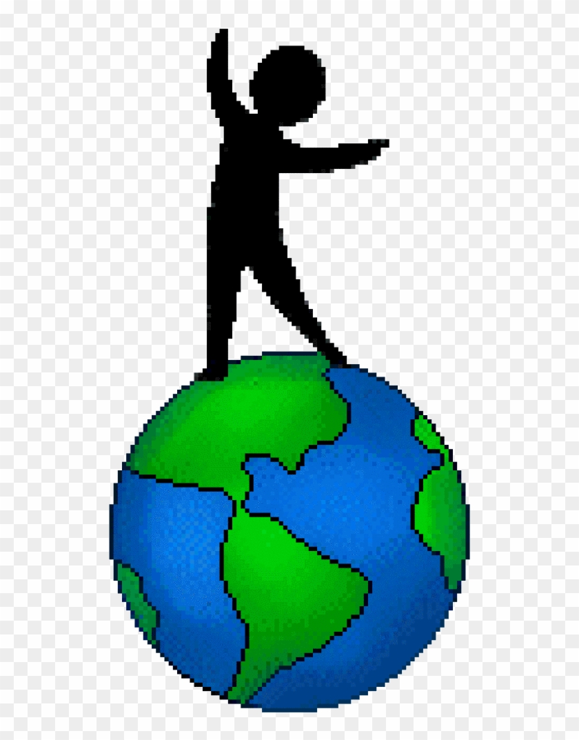 World Peace Clipart - Person Standing On World #1166291