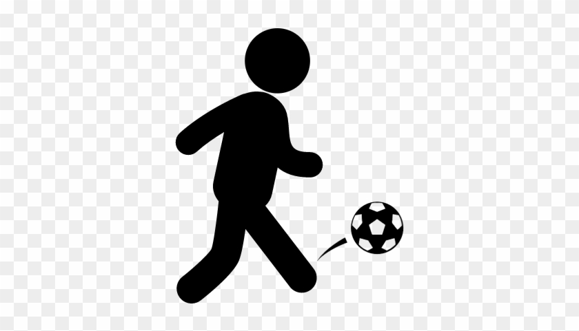 Soccer Player With Ball Vector - Soccer Icon #1166354