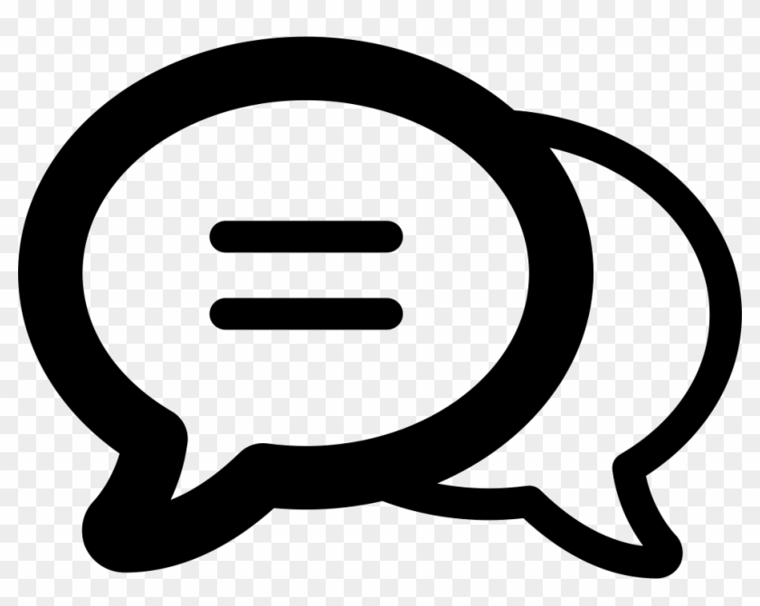 Double Speech Bubble Symbol Of Oval Shape Comments - Habla Icono #1166410