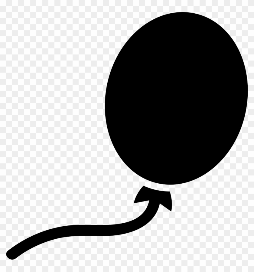 Balloon Black Oval Shape Vector - Black Oval Shape #1166415