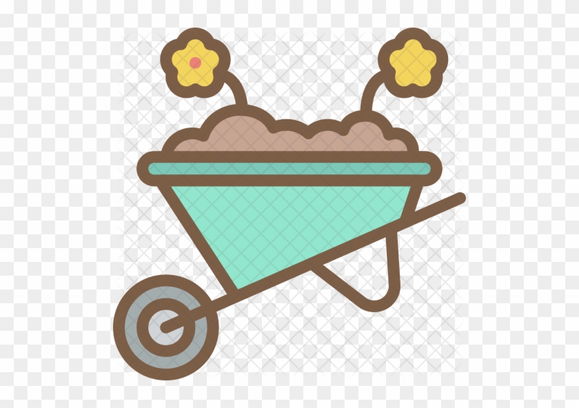 Wheelbarrow Icon - Flower Garden #1166525