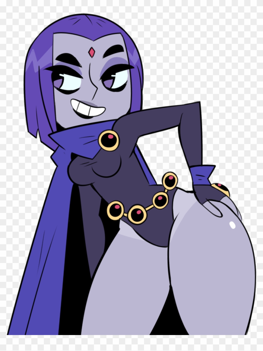 Fictional Character Purple Cartoon Vertebrate Violet - Teen Titans Raven Thicc #1166559