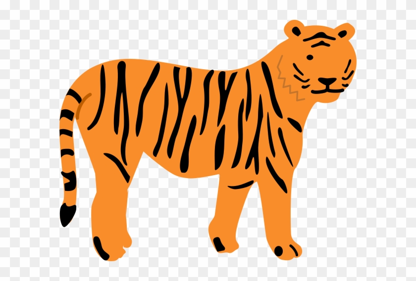 Tiger Edit Clip Art At Clker - Outline Of A Tiger #1166913