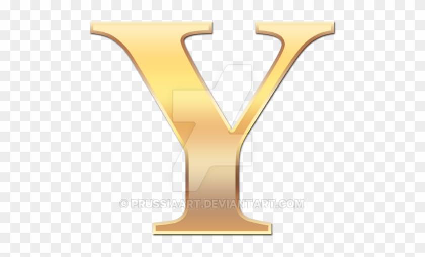 Golden Letter Y By Prussiaart - Trophy #1166985