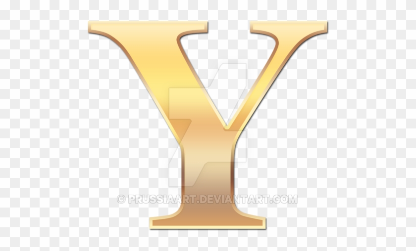 Golden Letter Y By Prussiaart - Trophy #1166985