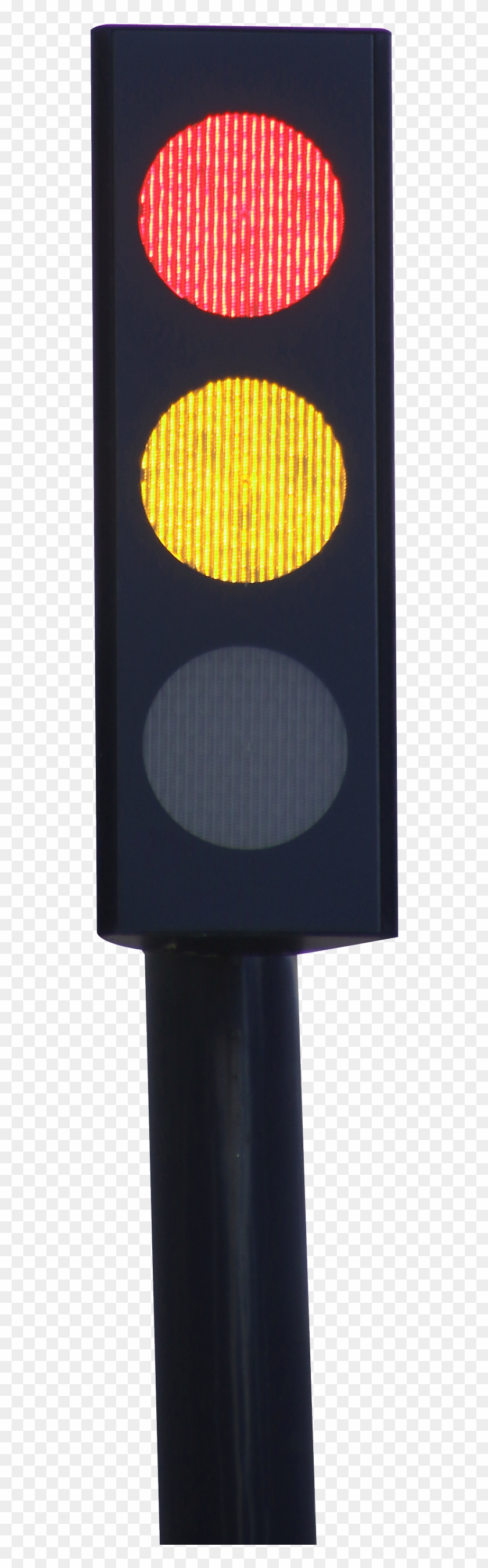 Traffic Light Over Yellow Sign On White Vector Clipart - Traffic Light Png #1167048