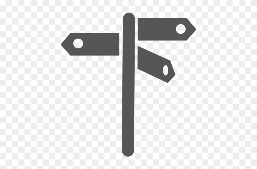 3 Way Street Sign Icon - Icono Letrero #1167072