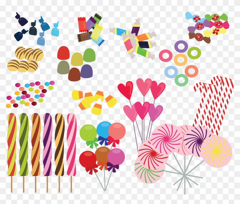 Cupcake Gumdrop Lollipop Candy Clip Art - Clip Art #1167373