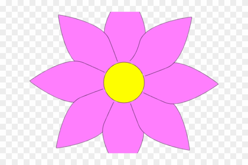 Purple Flower Clipart Symmetrical Flower - Clip Art Pink Flowers #1167380