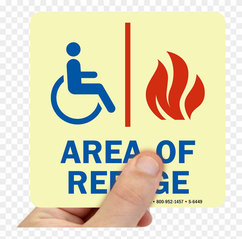 Glowsmart™ Area Of Refuge Sign - Glowsmart Area Of Refuge Sign 4 5 X #1167475