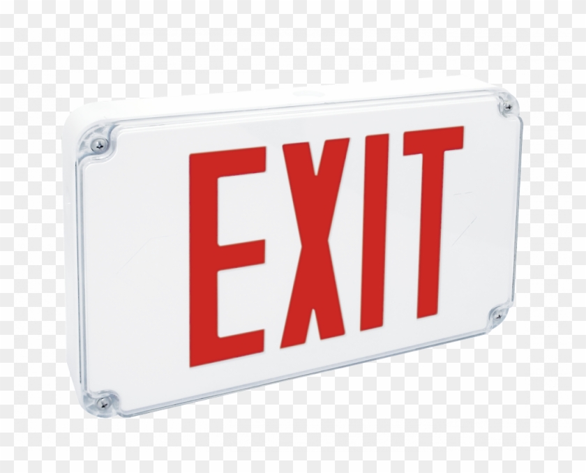 Slim Led Exit Sign Wet Red - Exit Sign #1167555