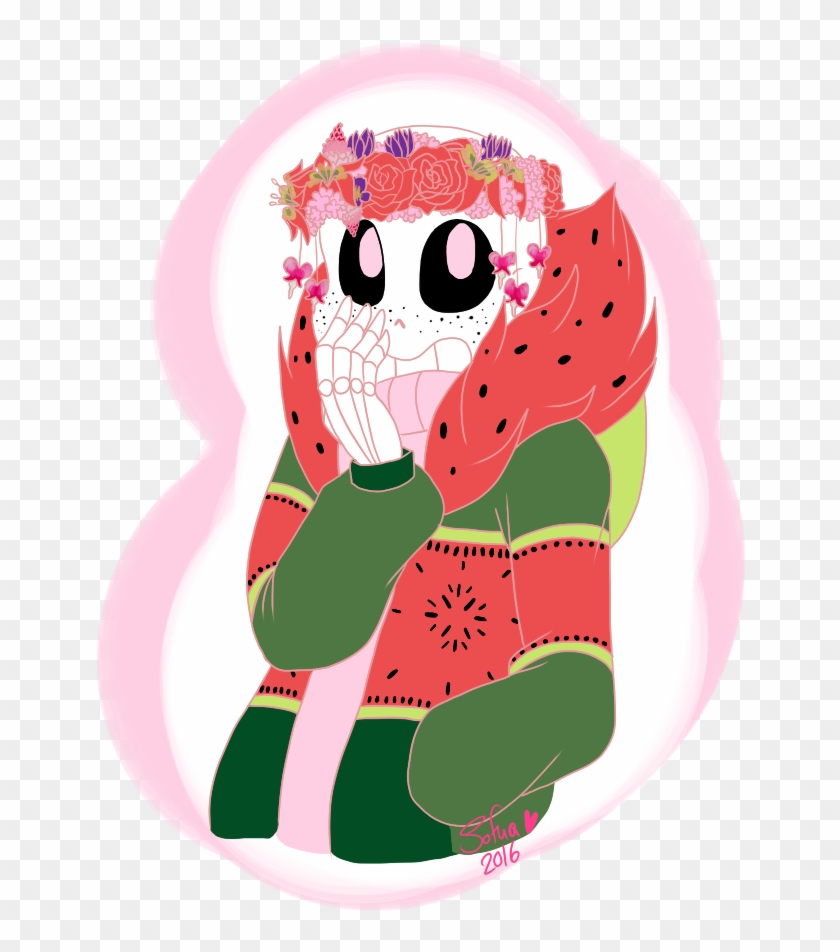 Melon Sans - Blueberry Sans With A Flower Crown #1167820