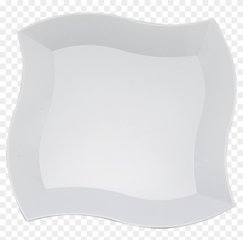 Disposable White Plastic Wave 10" Dinner Plates - Lampshade #1167886