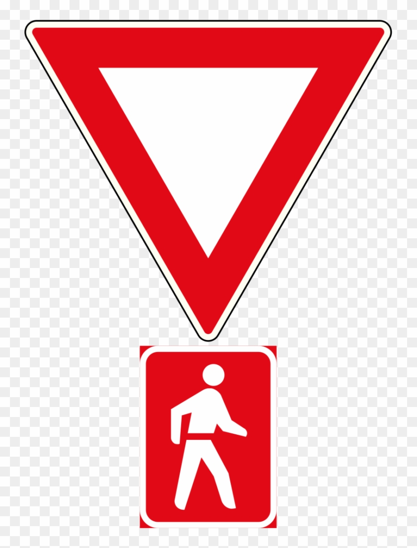 Yield To Pedestrians Sign - Yield To Pedestrians Sign #1167962
