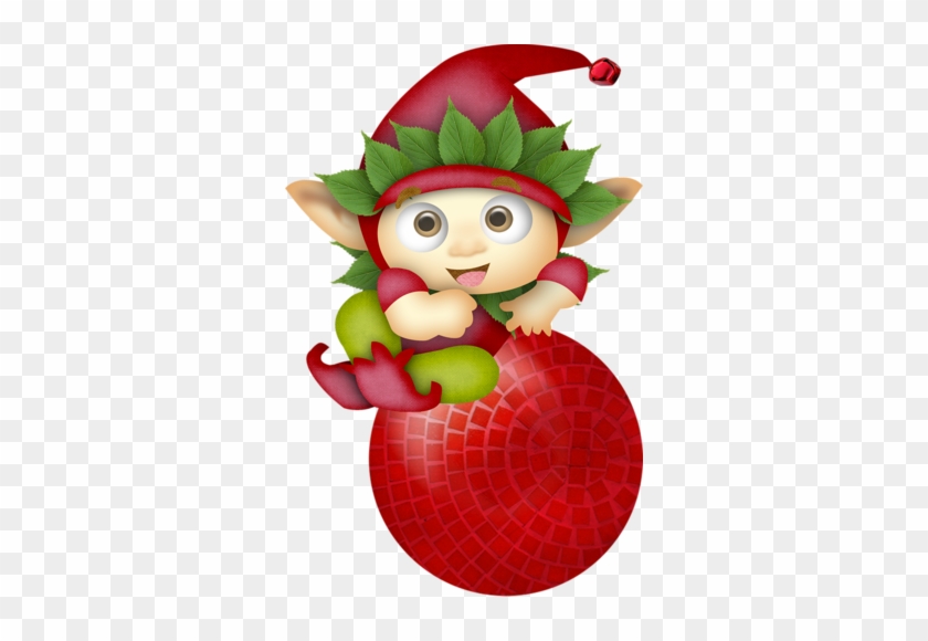 Christmas Elf And Ornament Clip Art - Décoration Noel Clipart #1167986