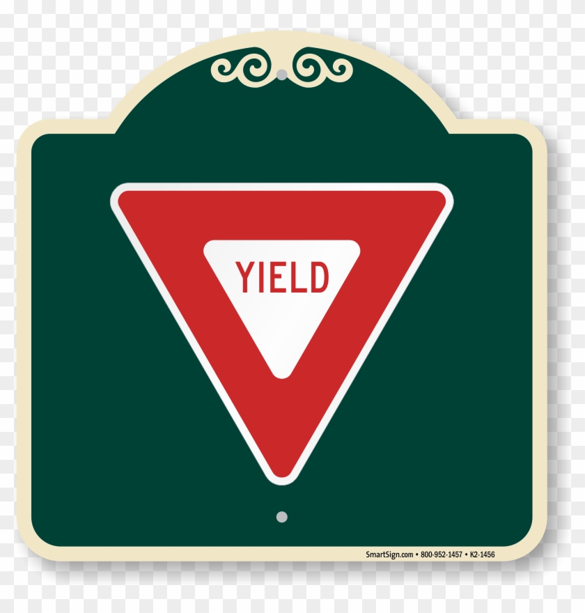 Yield Symbol Signature Sign - Knock Please Door Sign #1168003