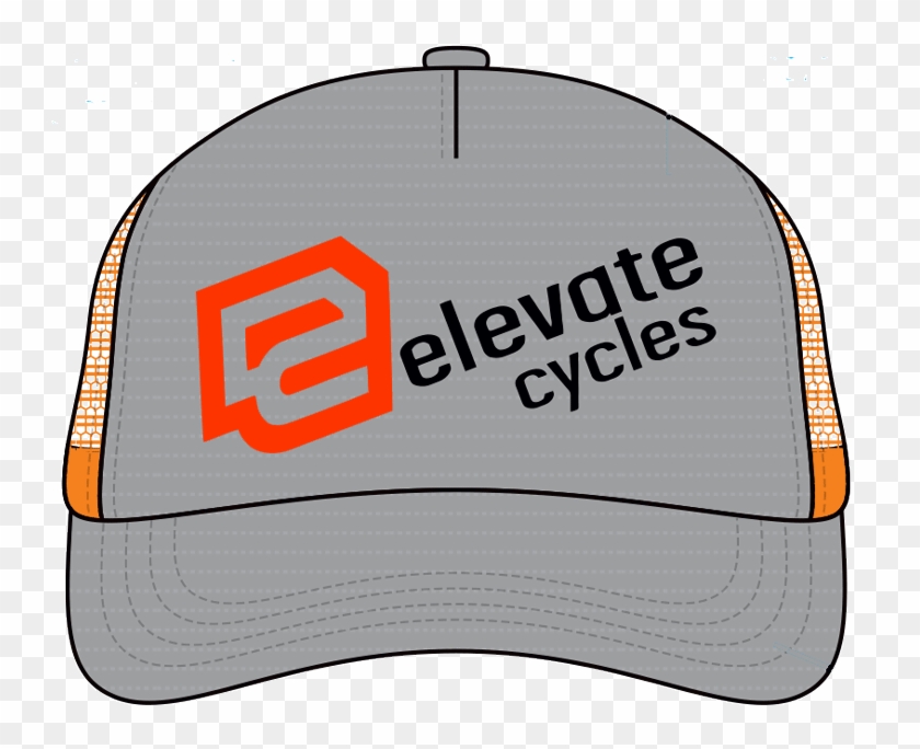 Elevate Cycles Trucker Hat Orange Front - Trucker Hat #1168297