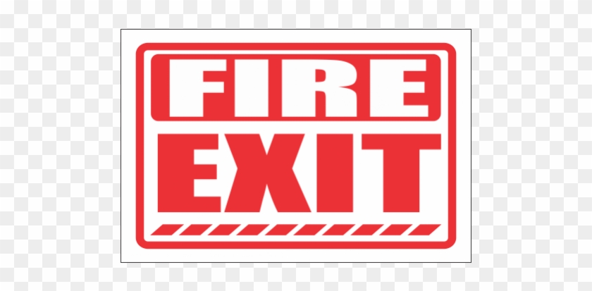 Fire Exit Safety Sign - Fire Safety Signs #1168423