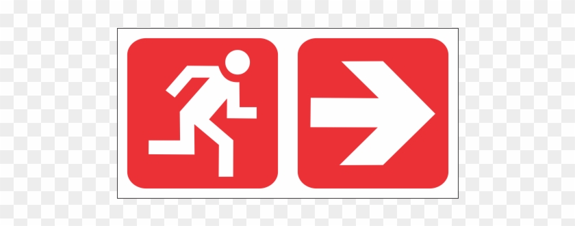 Fire Exit Right Safety Sign - Emergency Exit #1168424