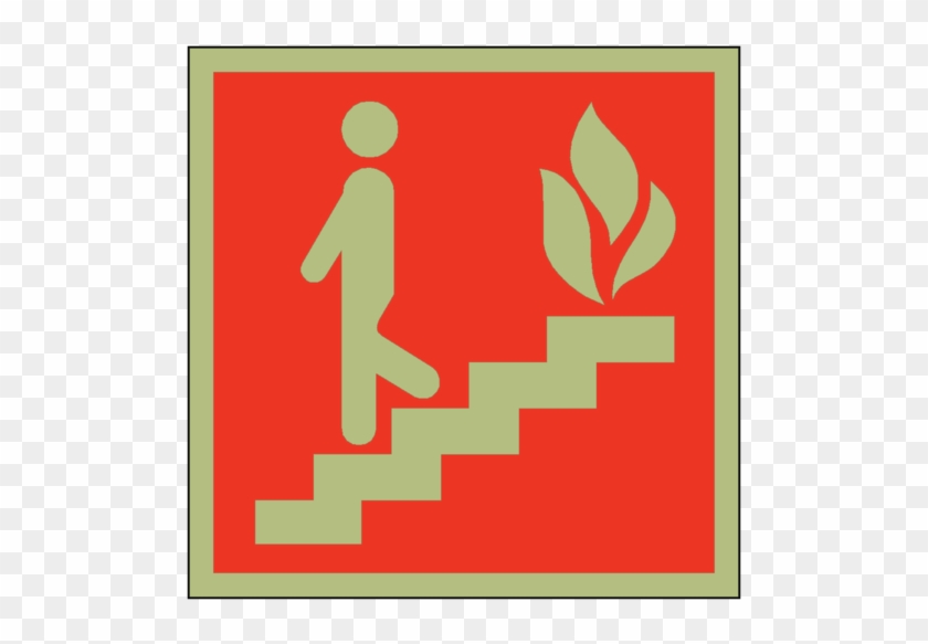 Photoluminescent Fire Exit Steps Safety Sign - Adobe Xd Cc 2018 #1168432