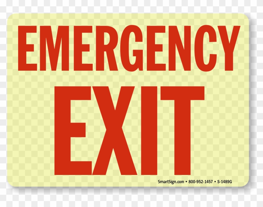 Emergency Exit Logo For Kids - Emergency Exit Only Alarm Will Sound (red #1168433