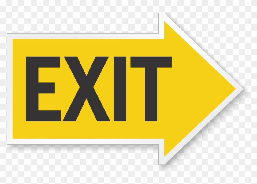 Fire Exit Signs - Yellow Exit Sign #1168439