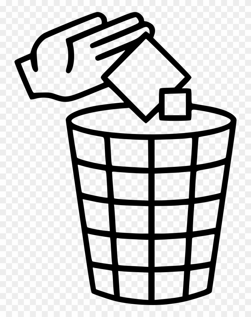 Trash Comments - School Dustbin Clipart Black And White #1168463