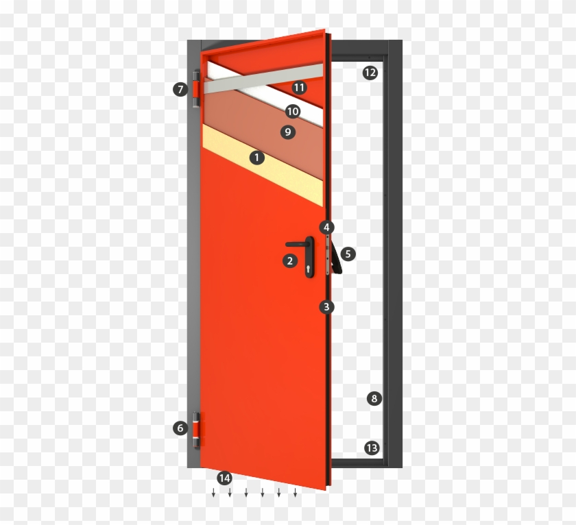 Neron Fire Exit Doors Technical Specifications - Door #1168489