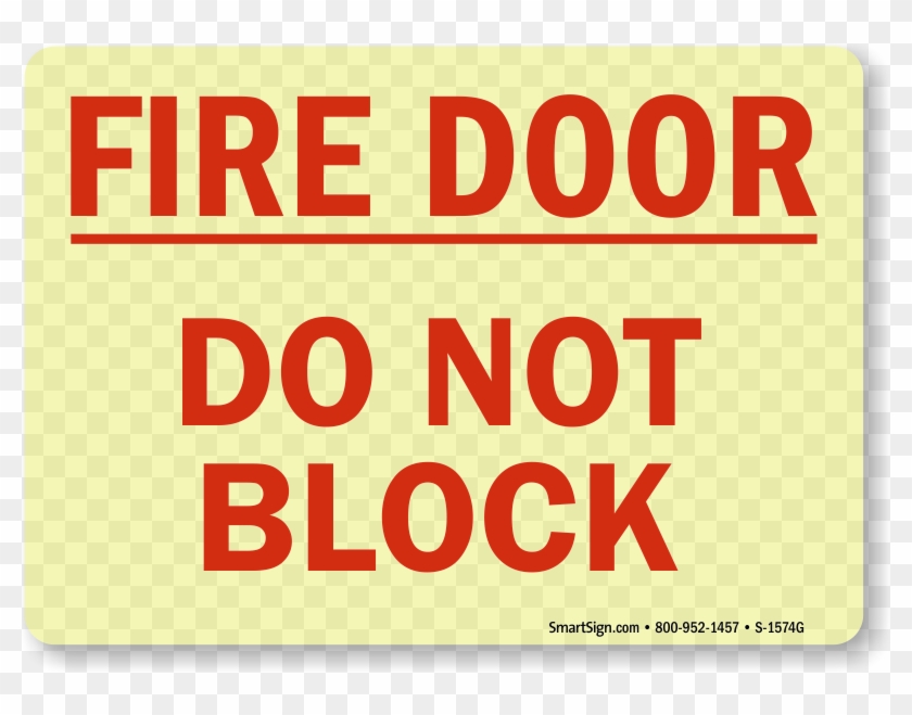 Zoom, Price, Buy - Fire Door Do Not Block #1168495