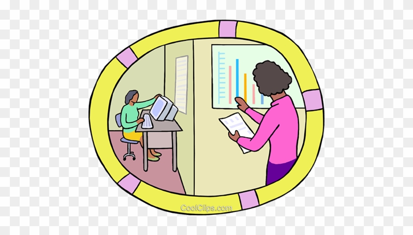 Office Worker Checking Sales Charts Royalty Free Vector - Office Worker Checking Sales Charts Royalty Free Vector #1168663