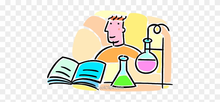Student In Chemistry Class Royalty Free Vector Clip - Chemieunterricht Clipart #1168837