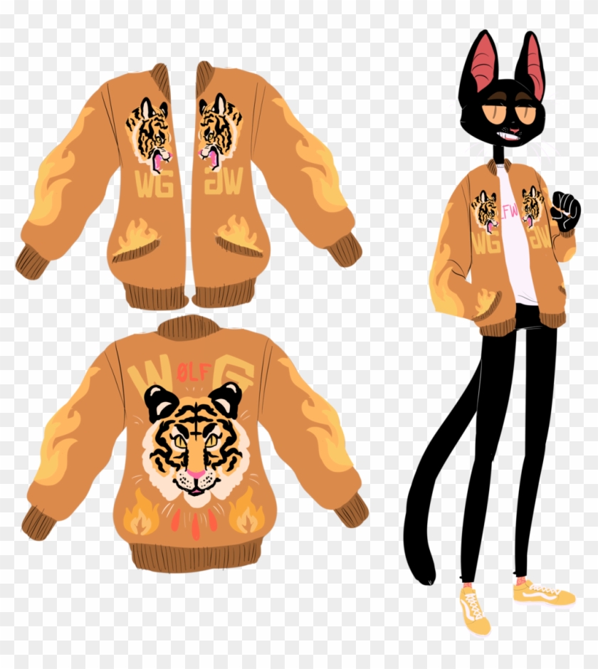 A Cat Named Wolf In A Tiger Jacket By Pearlchelle - Cartoon #1169077