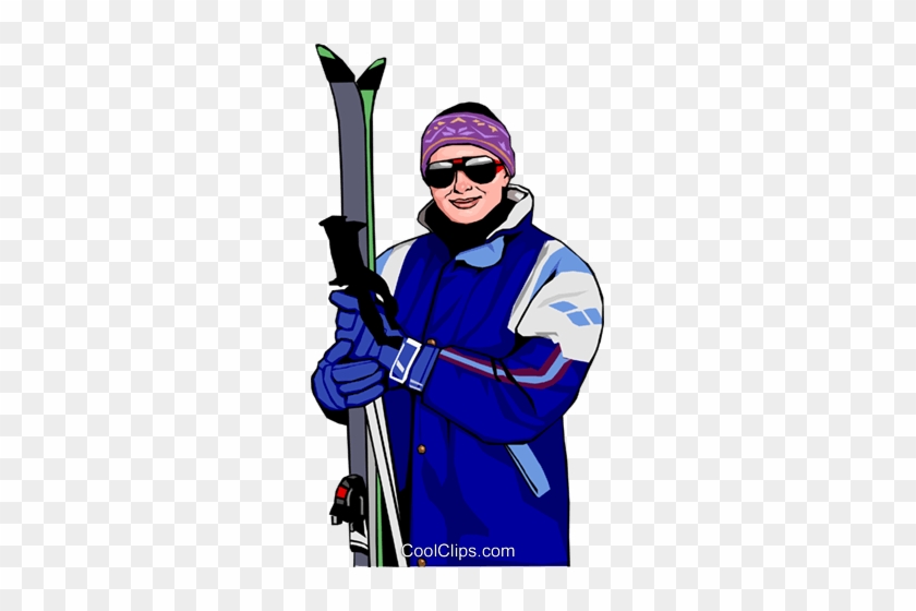 Skier Royalty Free Vector Clip Art Illustration - Biathlon #1169106
