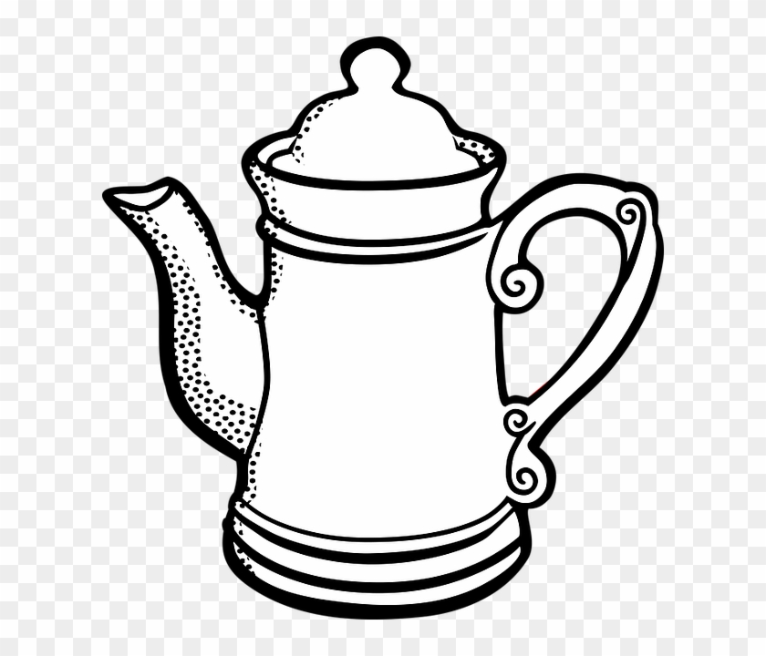 Teapot Clipart Teko - Gambar Panci Hitam Putih #1169535