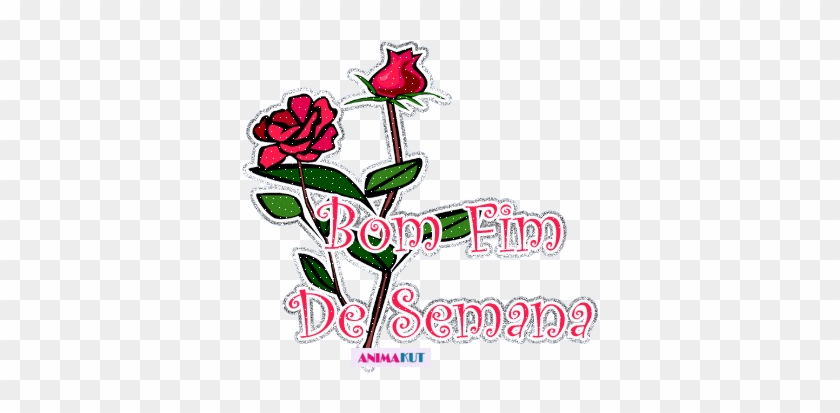 Recados De Bom Final De Semana - Rose Bush Clip Art #1169804