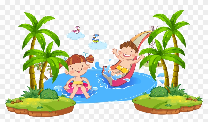 Child Cartoon Illustration - Water Play Png #1170057