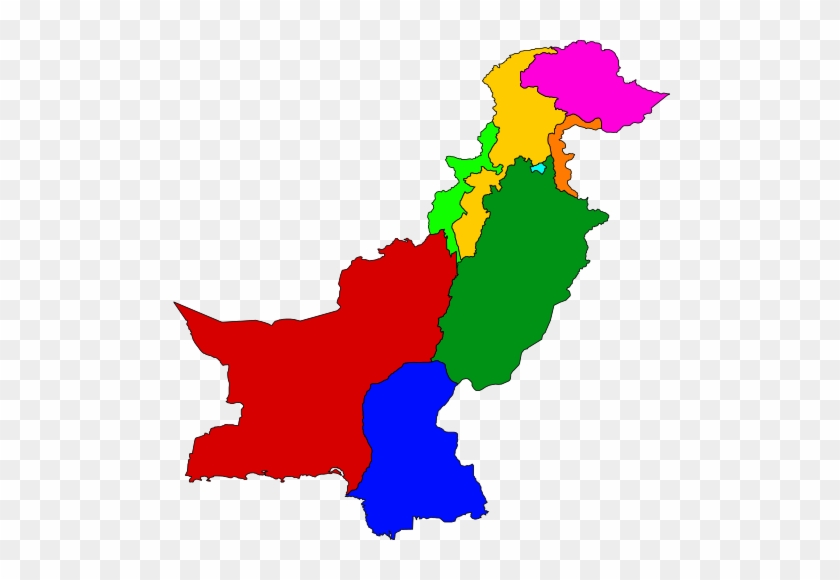 Azad Kashmir Map Clip Art - Pakistan Provinces Map #1170112