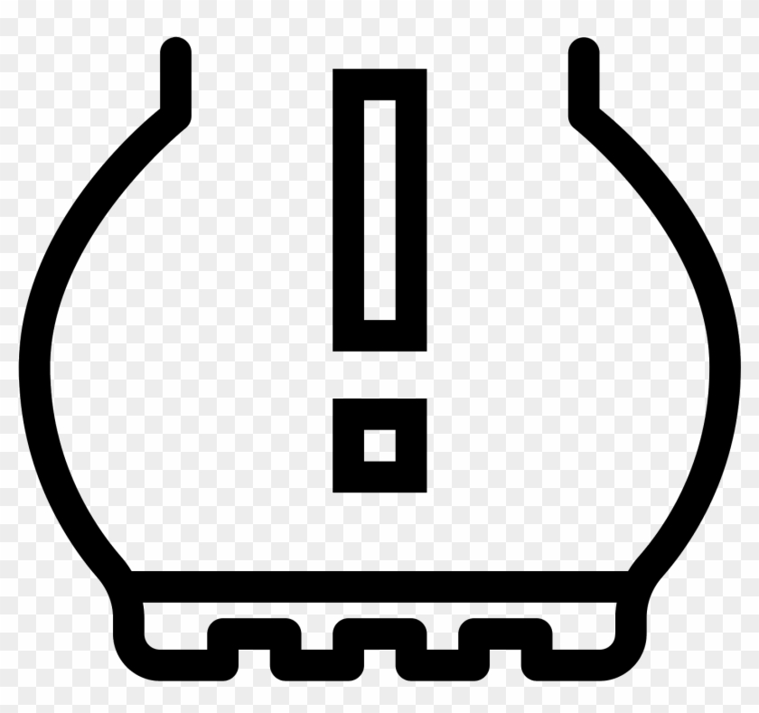 Tire Pressure Icon - Exclamation Point With Half Circle #1170119