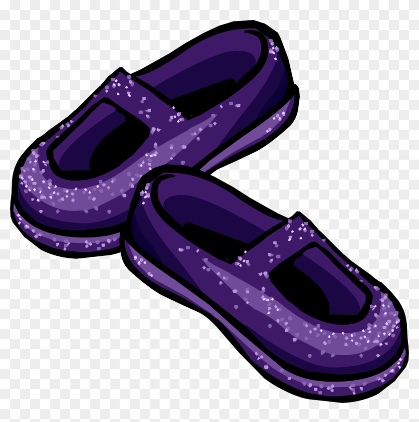 Purple Clipart Slipper - Purple Shoes Club Penguin #1170136