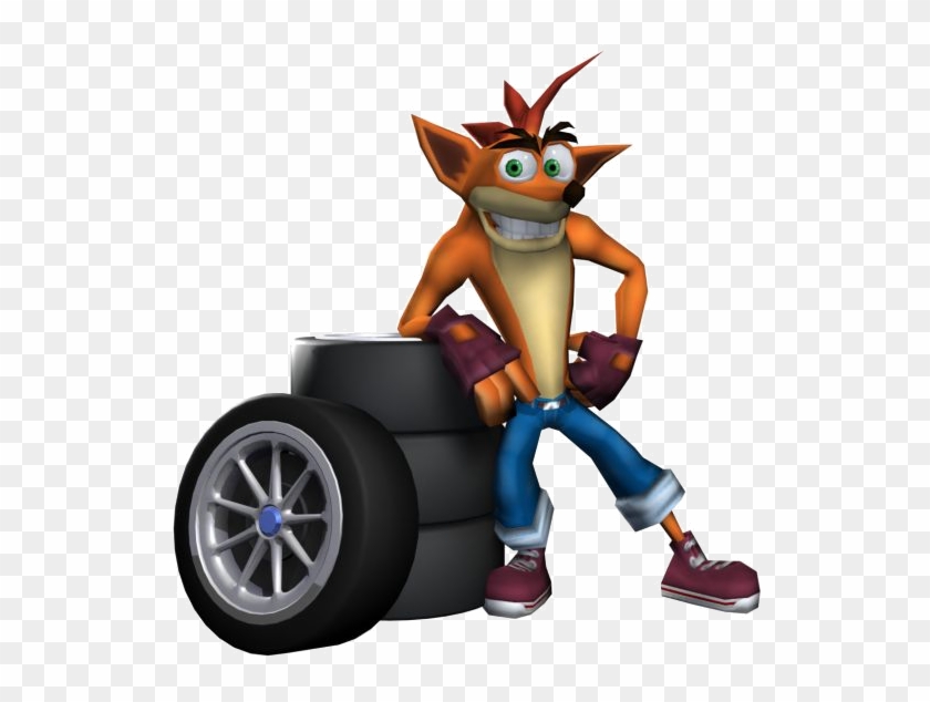 Crash Tag Team Racing Crash Bandicoot With Tires - Crash Bandicoot Crash Tag Team Racing #1170151