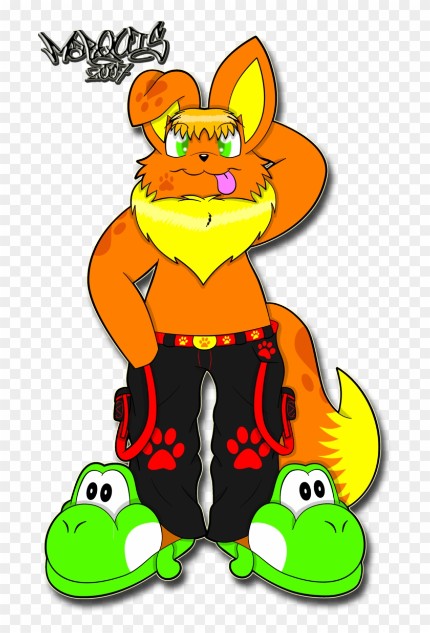 Yoshi Slippers On My Paws By Marquis2007 - Cartoon #1170157